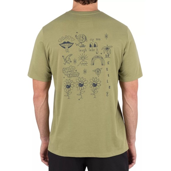 Hurley Other - NWT Hurley Explore T-Shirt Men's XL Green Cotton Blend Graphic  UPF 30